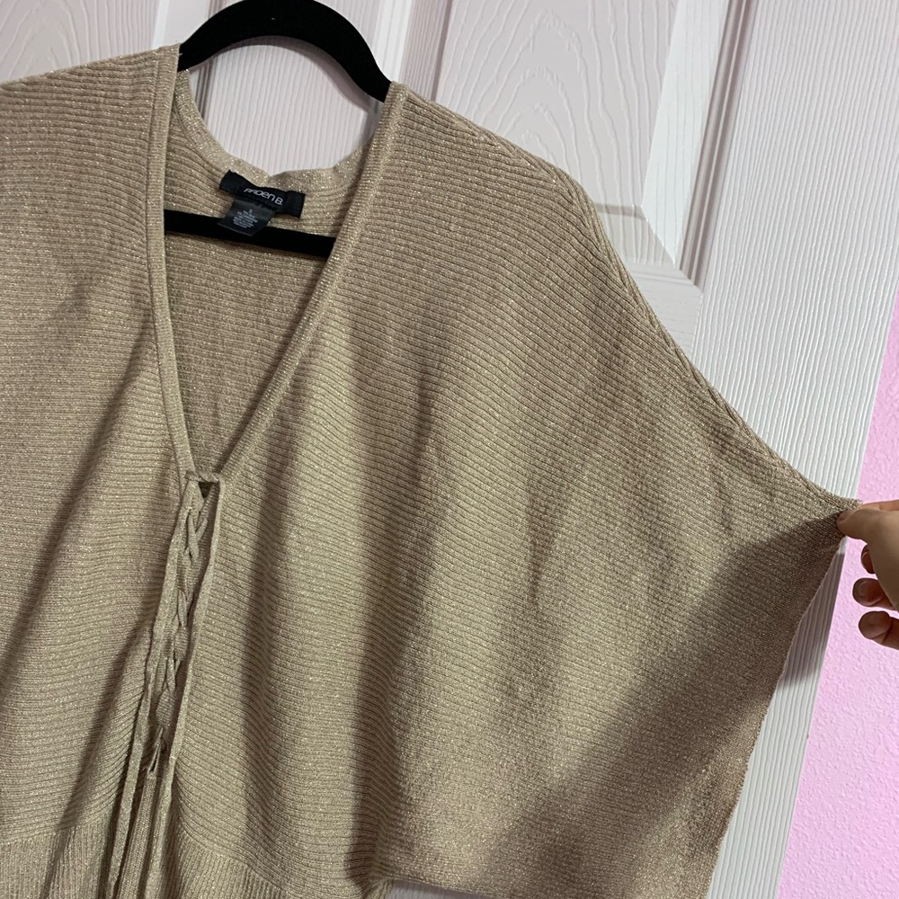 *RARE VTG Arden B gold metallic knit silk/cashmere blend dress - small - Picture 9 of 10